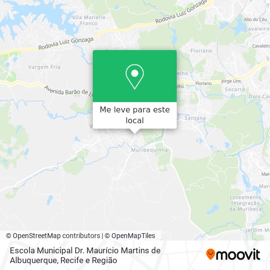 Escola Municipal Dr. Maurício Martins de Albuquerque mapa