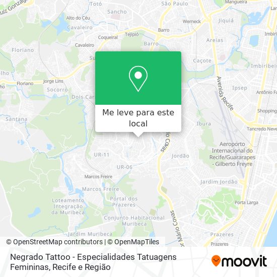 Negrado Tattoo - Especialidades Tatuagens Femininas mapa