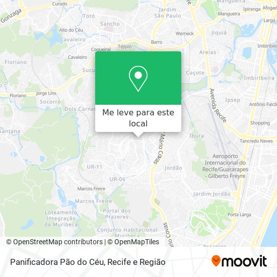 Panificadora Pão do Céu mapa