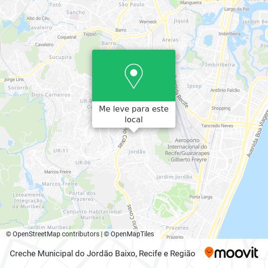 Creche Municipal do Jordão Baixo mapa