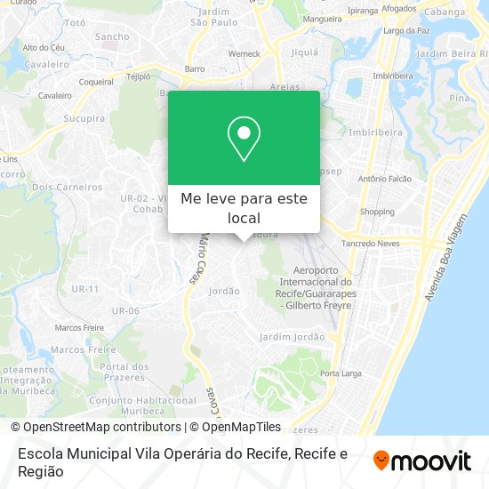 Escola Municipal Vila Operária do Recife mapa