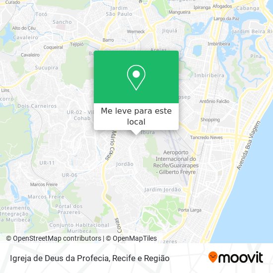 Igreja de Deus da Profecia mapa