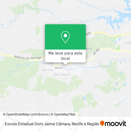 Escola Estadual Dom Jaime Cãmara mapa
