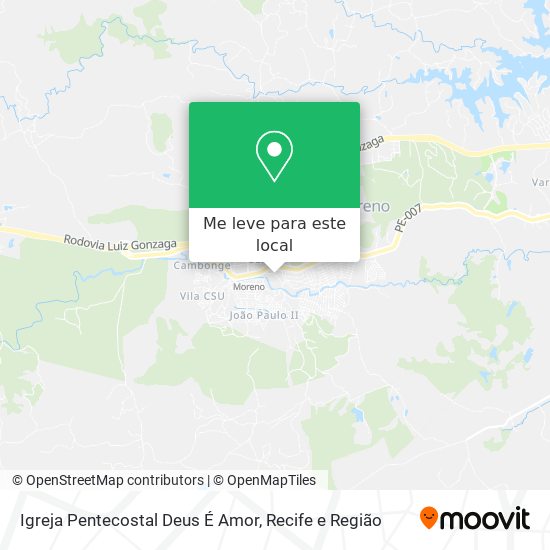 Igreja Pentecostal Deus É Amor mapa