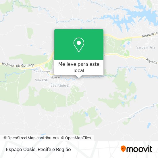 Espaço Oasis mapa