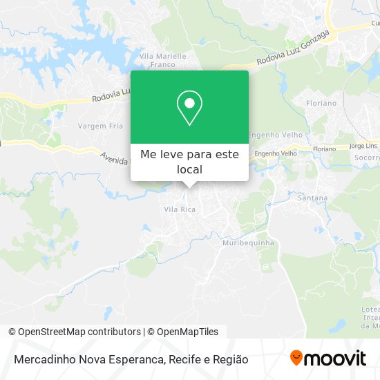 Mercadinho Nova Esperanca mapa