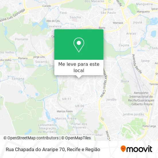 Rua Chapada do Araripe 70 mapa