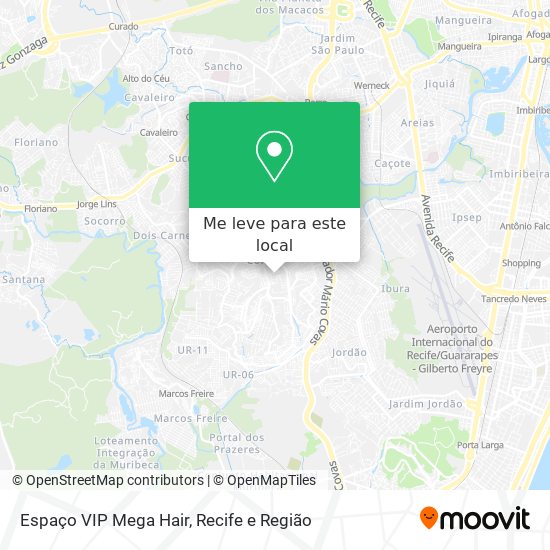 Espaço VIP Mega Hair mapa