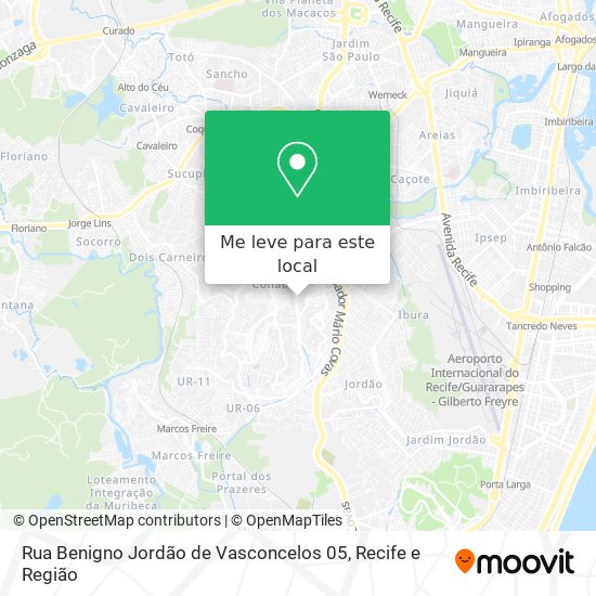 Rua Benigno Jordão de Vasconcelos 05 mapa