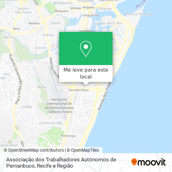 Associação dos Trabalhadores Autônomos de Pernanbuco mapa