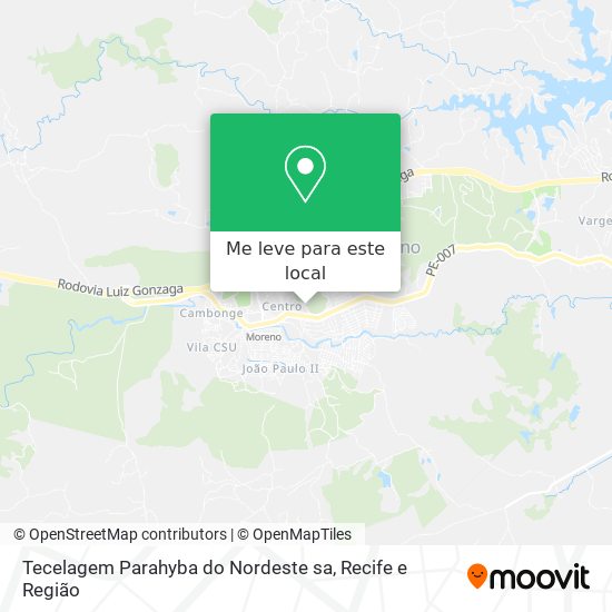 Tecelagem Parahyba do Nordeste sa mapa
