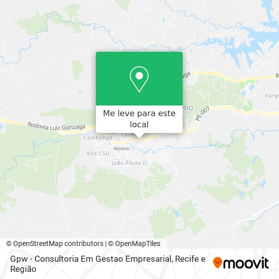 Gpw - Consultoria Em Gestao Empresarial mapa