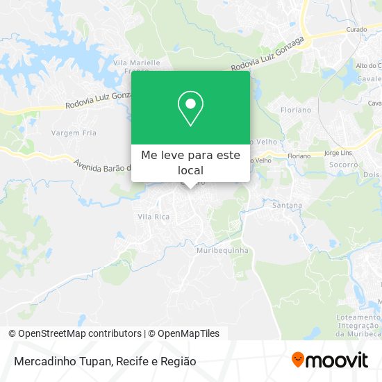Mercadinho Tupan mapa