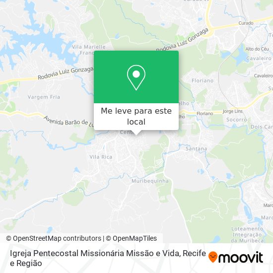 Igreja Pentecostal Missionária Missão e Vida mapa