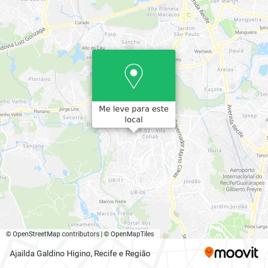 Ajailda Galdino Higino mapa