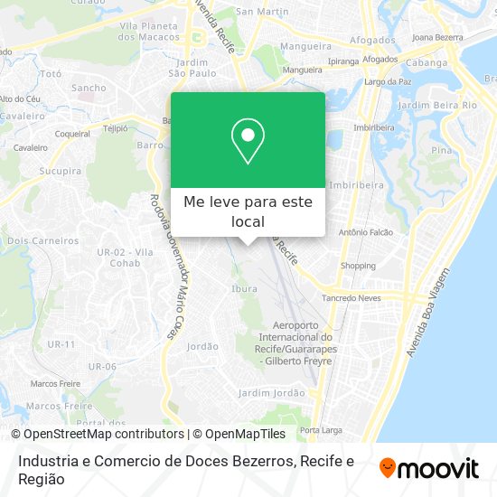 Industria e Comercio de Doces Bezerros mapa