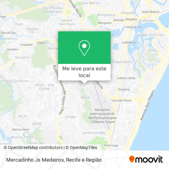 Mercadinho Js Medeiros mapa