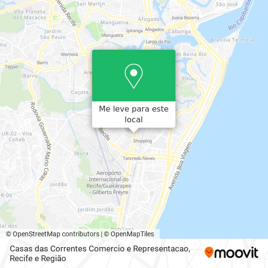 Casas das Correntes Comercio e Representacao mapa