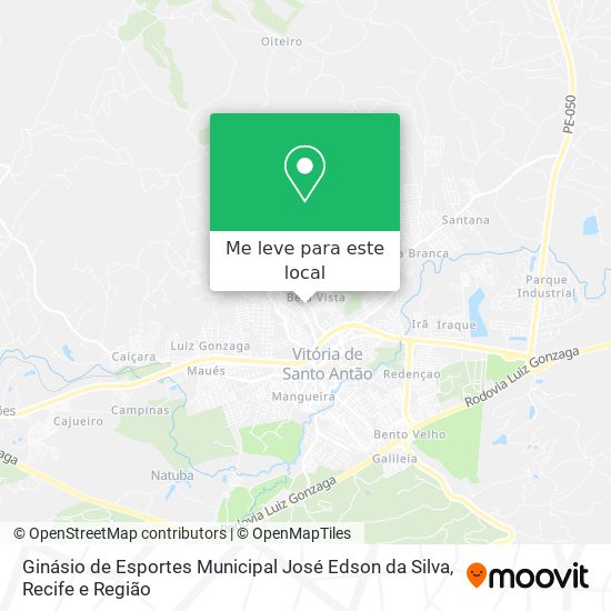 Ginásio de Esportes Municipal José Edson da Silva mapa