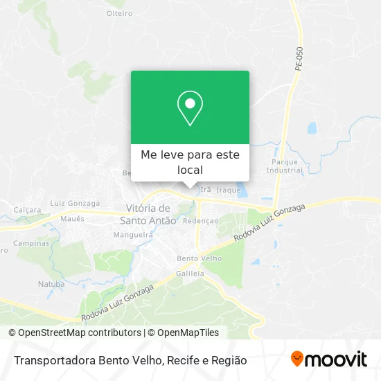 Transportadora Bento Velho mapa