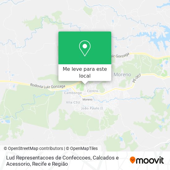 Lud Representacoes de Confeccoes, Calcados e Acessorio mapa
