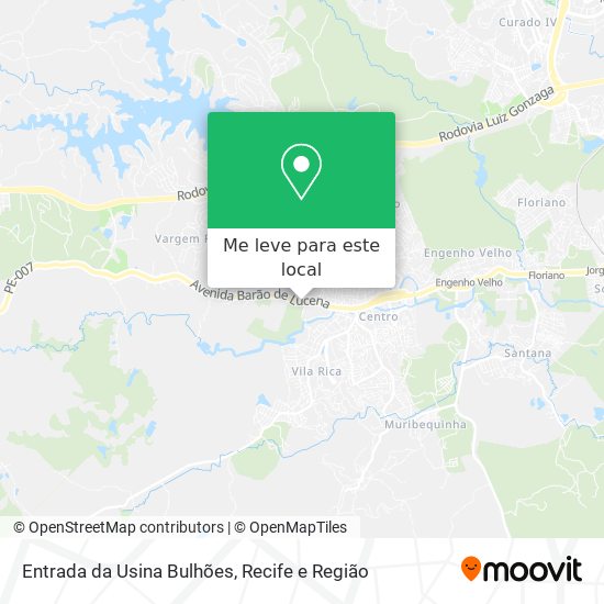 Entrada da Usina Bulhões mapa