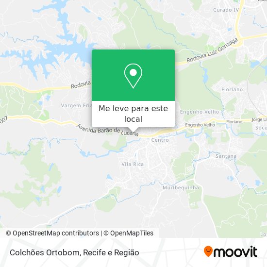 Colchões Ortobom mapa