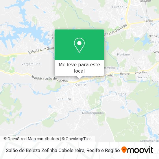 Salão de Beleza Zefinha Cabeleireira mapa