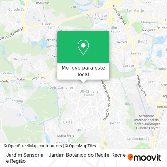 Jardim Sensorial - Jardim Botânico do Recife mapa