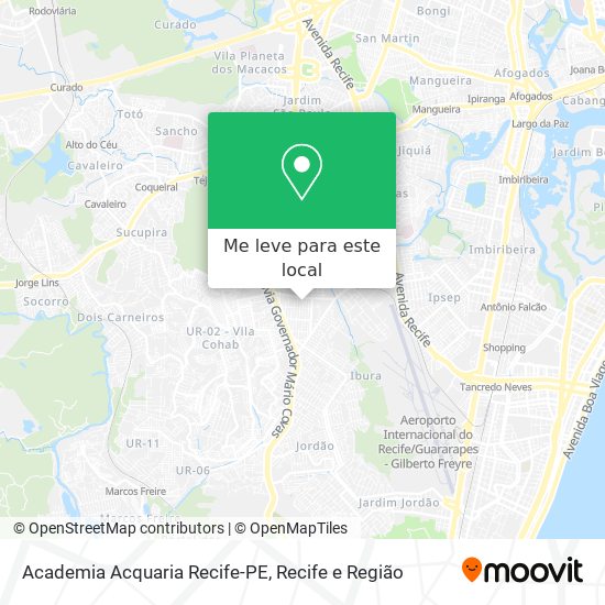 Academia Acquaria Recife-PE mapa