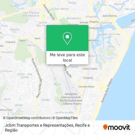Jcbm Transportes e Representações mapa