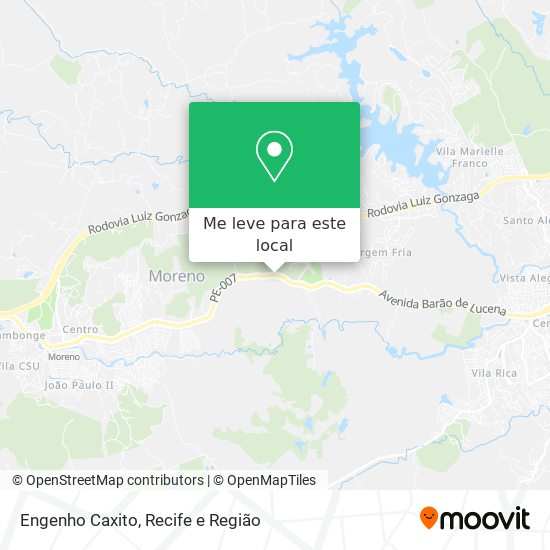 Engenho Caxito mapa