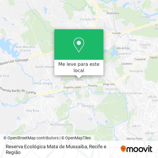 Reserva Ecológica Mata de Mussaiba mapa
