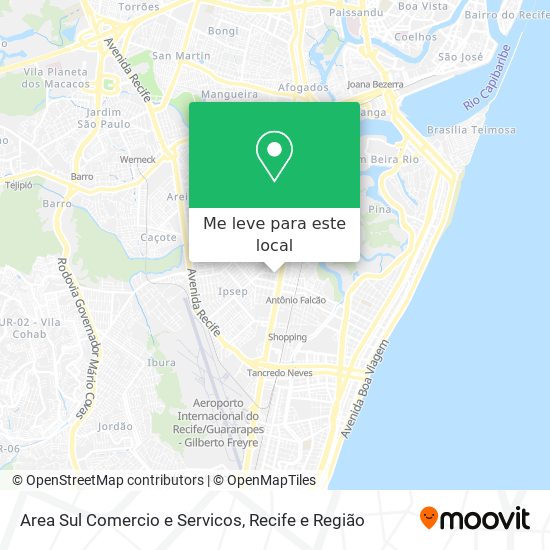 Area Sul Comercio e Servicos mapa