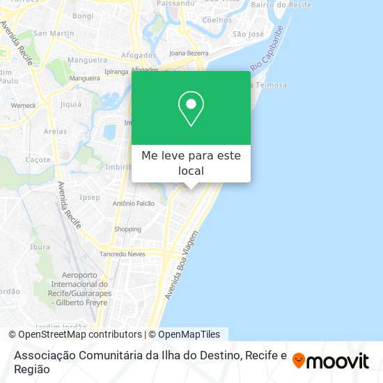 Associação Comunitária da Ilha do Destino mapa