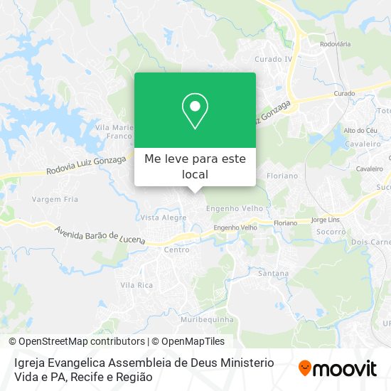 Igreja Evangelica Assembleia de Deus Ministerio Vida e PA mapa