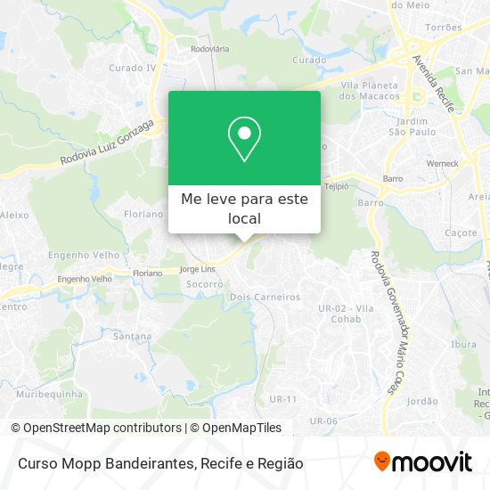 Curso Mopp Bandeirantes mapa