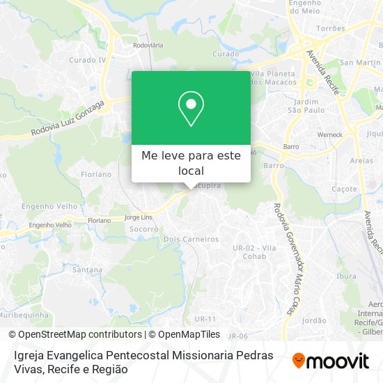 Igreja Evangelica Pentecostal Missionaria Pedras Vivas mapa