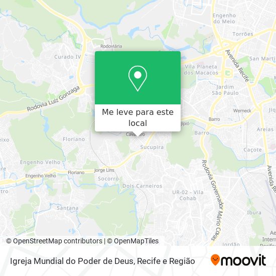 Igreja Mundial do Poder de Deus mapa