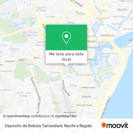 Depósito de Bebida Tamandaré mapa