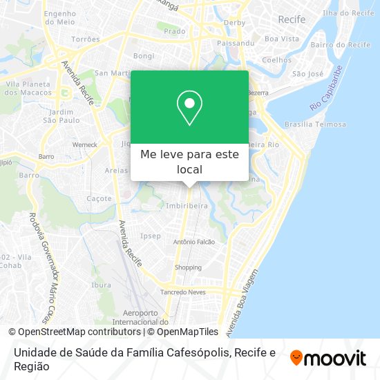 Unidade de Saúde da Família Cafesópolis mapa