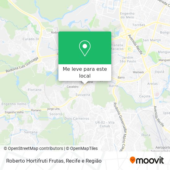 Roberto Hortifruti Frutas mapa