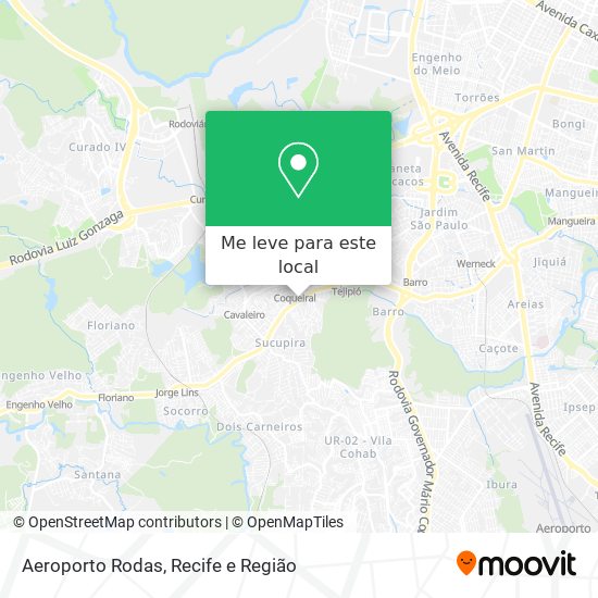 Aeroporto Rodas mapa