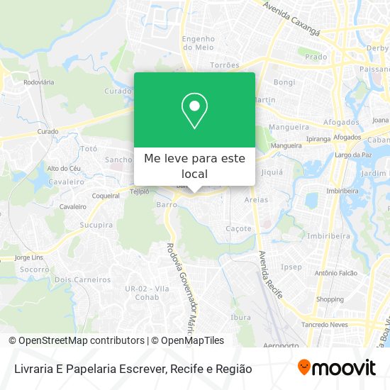 Livraria E Papelaria Escrever mapa