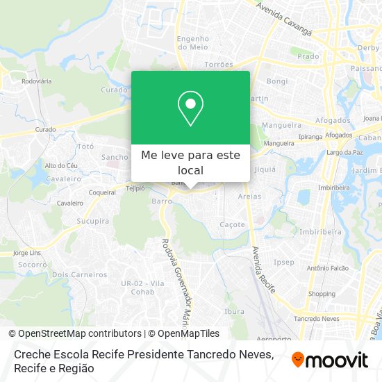 Creche Escola Recife Presidente Tancredo Neves mapa