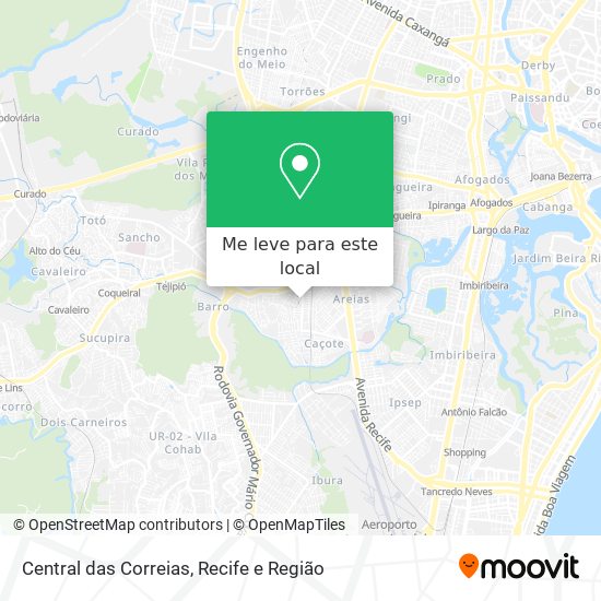 Central das Correias mapa
