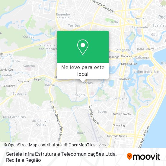 Sertele Infra Estrutura e Telecomunicações Ltda mapa