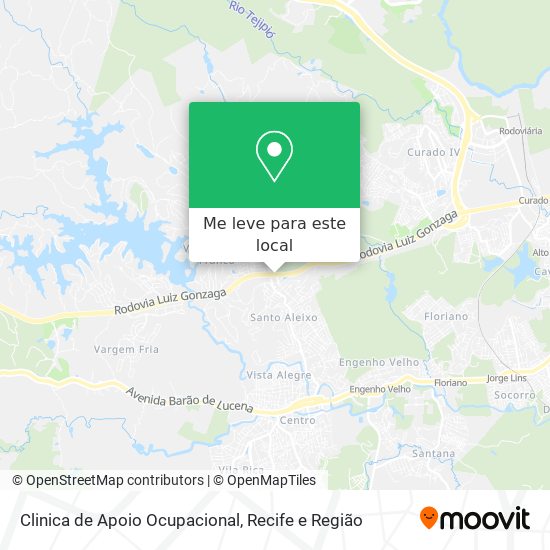 Clinica de Apoio Ocupacional mapa