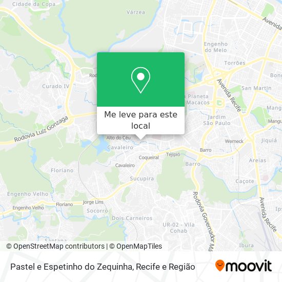 Pastel e Espetinho do Zequinha mapa