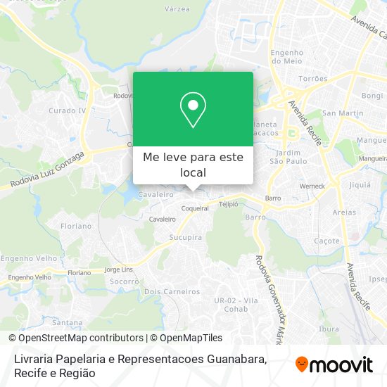 Livraria Papelaria e Representacoes Guanabara mapa
